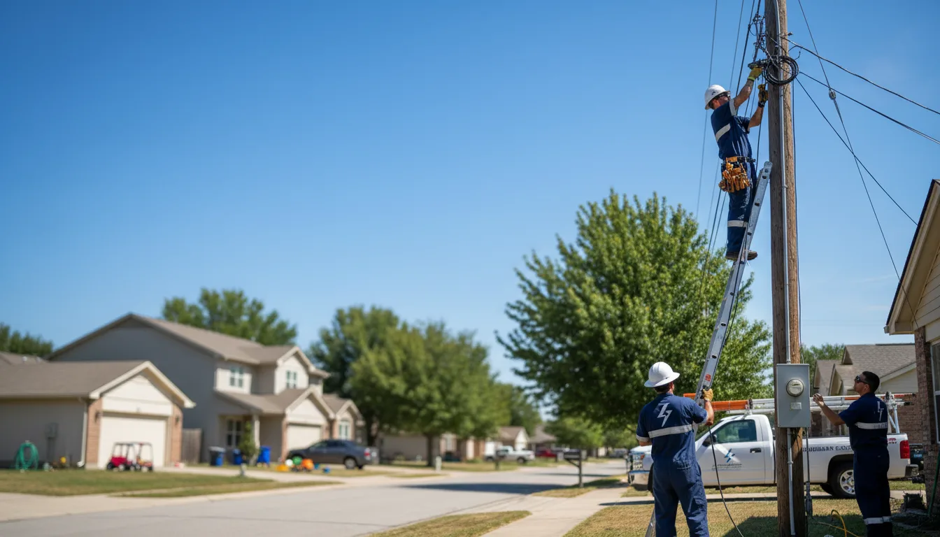 Residential electrician providing installation services in Florissant, MO
